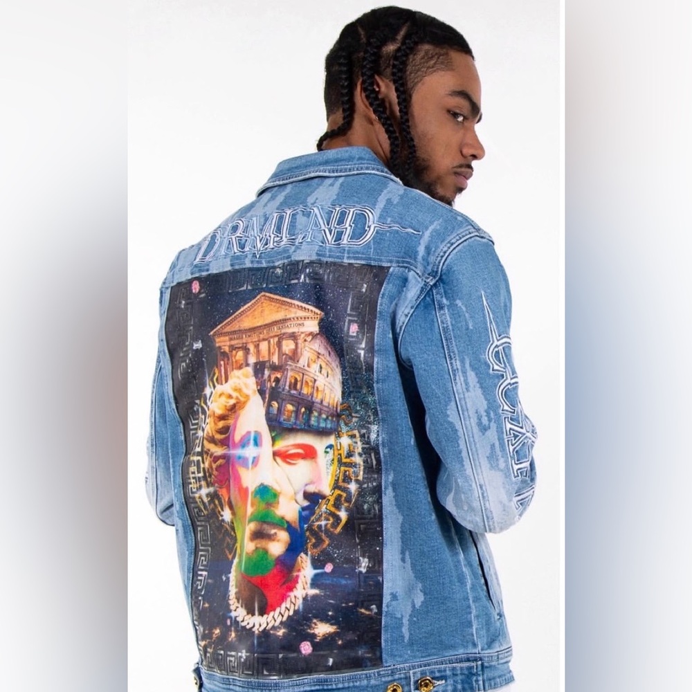 Dreamland New 5x Denim Jacket with Colorful Print
